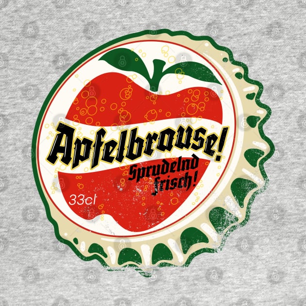 Retro Vintage Apfelbrause Apple Soda Bottlecap by StudioPM71